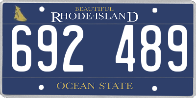 RI license plate 692489
