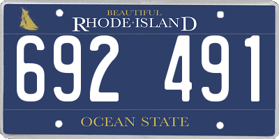 RI license plate 692491