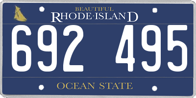 RI license plate 692495