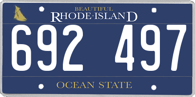 RI license plate 692497