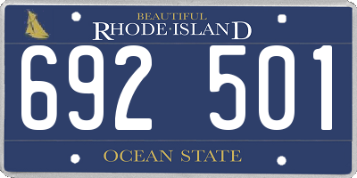 RI license plate 692501