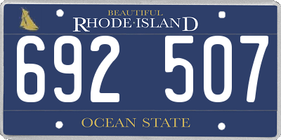 RI license plate 692507