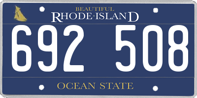 RI license plate 692508