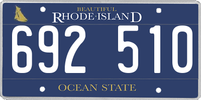 RI license plate 692510