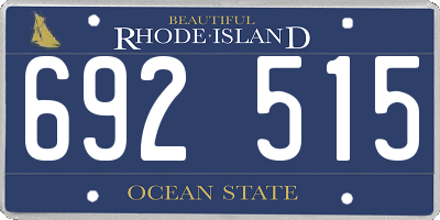 RI license plate 692515