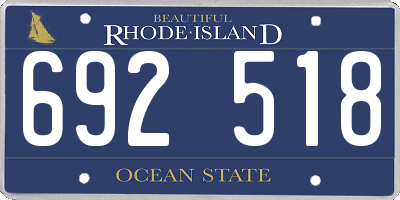 RI license plate 692518