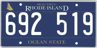 RI license plate 692519