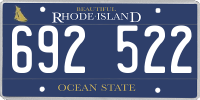 RI license plate 692522
