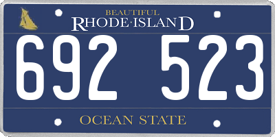 RI license plate 692523