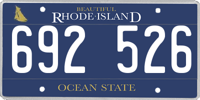 RI license plate 692526