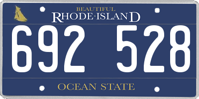 RI license plate 692528