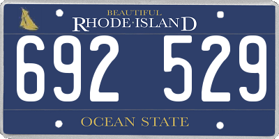 RI license plate 692529