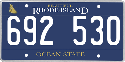 RI license plate 692530