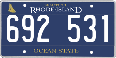 RI license plate 692531