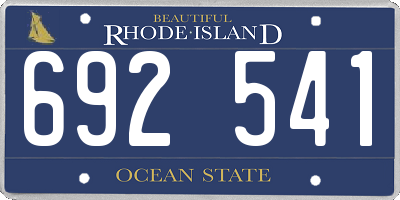 RI license plate 692541