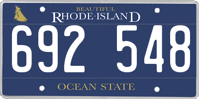 RI license plate 692548
