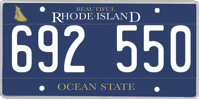 RI license plate 692550