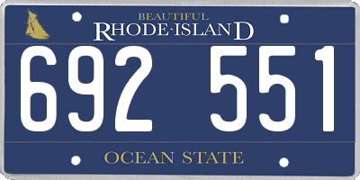 RI license plate 692551