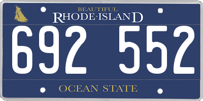 RI license plate 692552