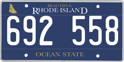 RI license plate 692558