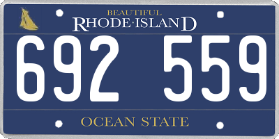 RI license plate 692559