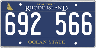 RI license plate 692566