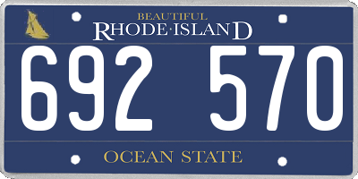 RI license plate 692570