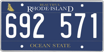 RI license plate 692571