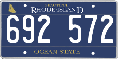 RI license plate 692572