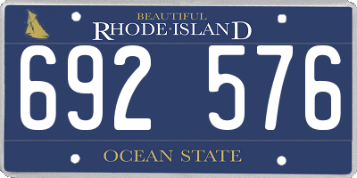 RI license plate 692576