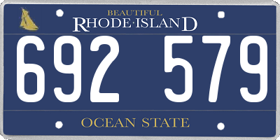 RI license plate 692579