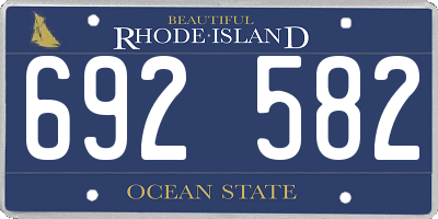 RI license plate 692582