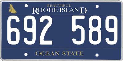RI license plate 692589