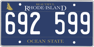 RI license plate 692599