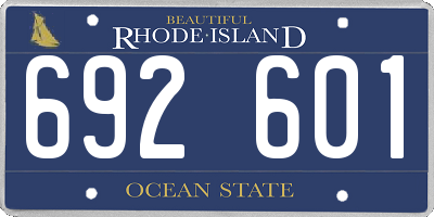 RI license plate 692601