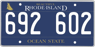 RI license plate 692602