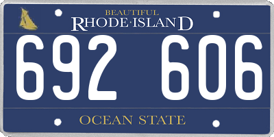 RI license plate 692606