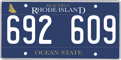 RI license plate 692609