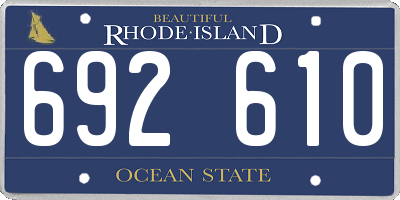 RI license plate 692610