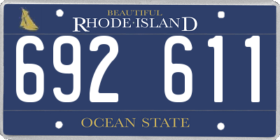 RI license plate 692611
