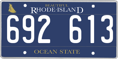 RI license plate 692613