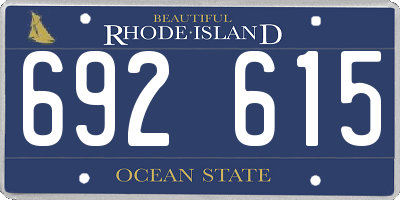 RI license plate 692615