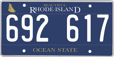 RI license plate 692617