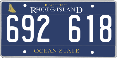 RI license plate 692618