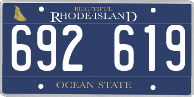 RI license plate 692619
