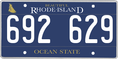 RI license plate 692629