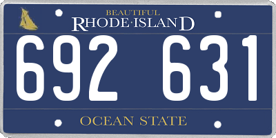 RI license plate 692631