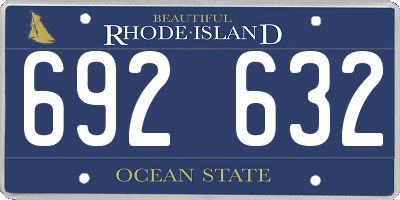 RI license plate 692632