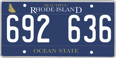RI license plate 692636