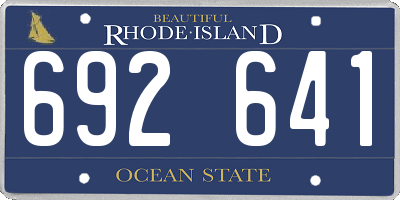 RI license plate 692641
